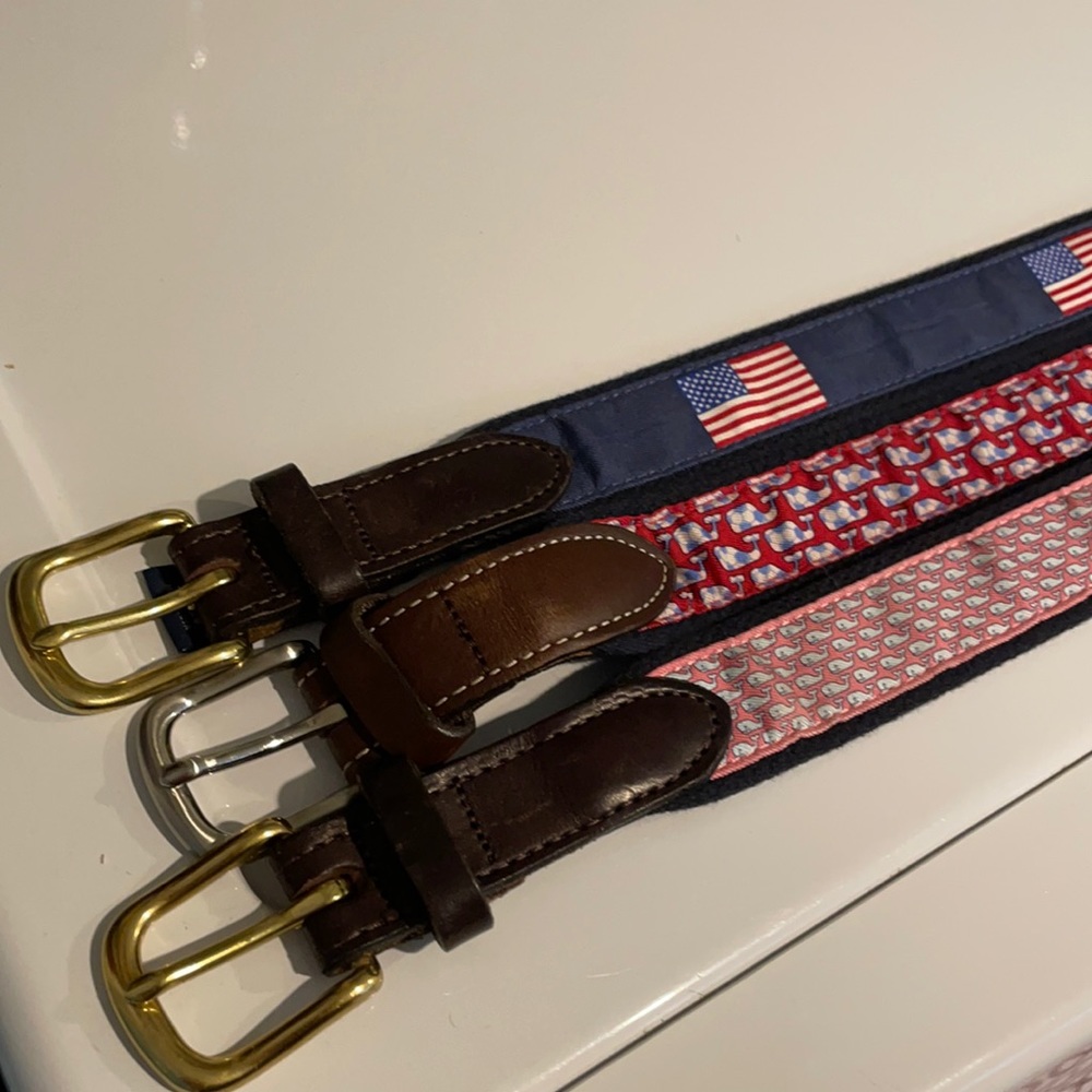 3 Vineyard vines belts